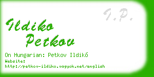 ildiko petkov business card